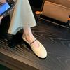 Sheepskin Version~ Soft-faced Round Head, Light Mouth and Thin Word with Mary Jane Shoes, Women's Versatile Flat-soled Summer Soft-soled Shoes