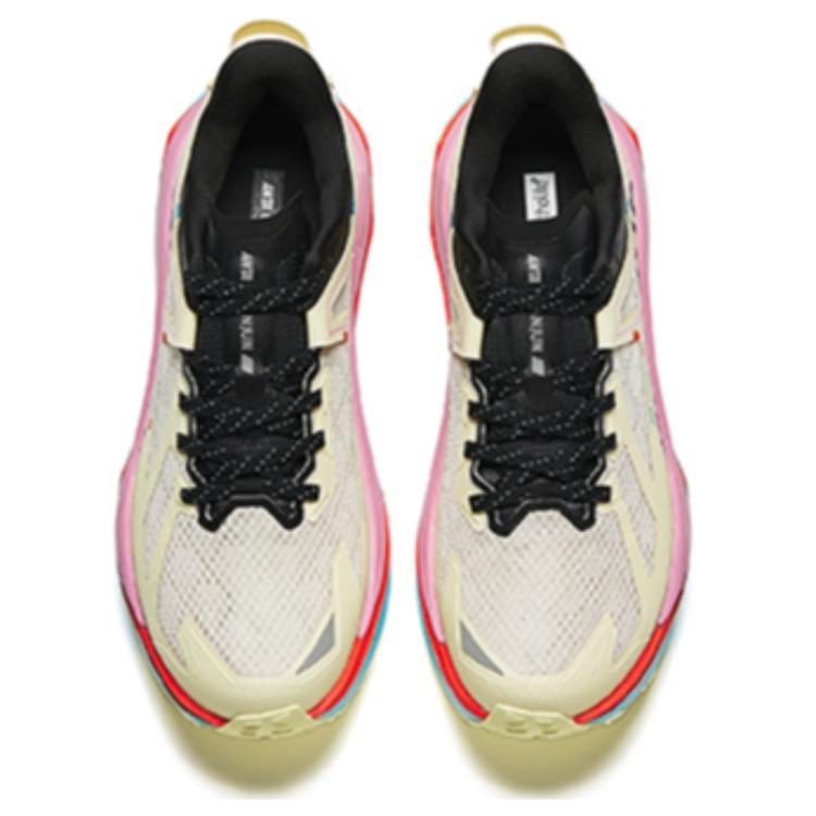 New Anta Champion Falcon Cushioning Wear Resistant High Top Outdoor Shoes Women's Yellow Red Blue 122436617AS-3