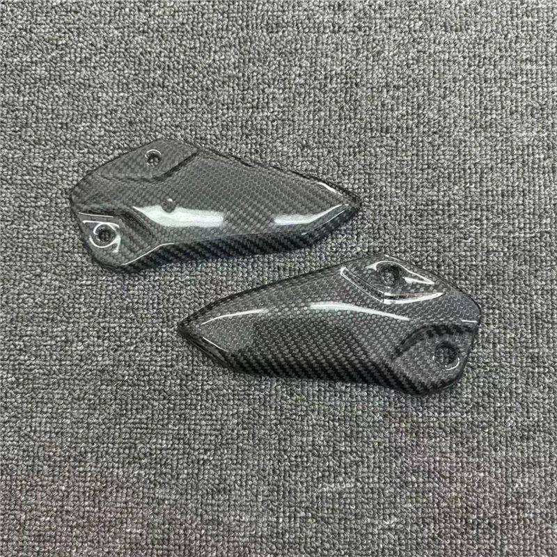 Für Kawasaki Ninja ZX-4R ZX-4RR ZX4R ZX-25R -2024 -2024 Kohlefaser Fußpedal Fersenschutzplatten 3K Motorradteile