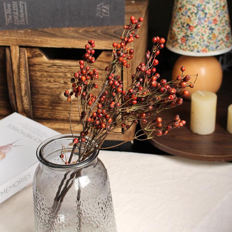 Wabi-Sabi Style Mountain Preserved Flower & Dried Branch Floor Ikebana Ornament