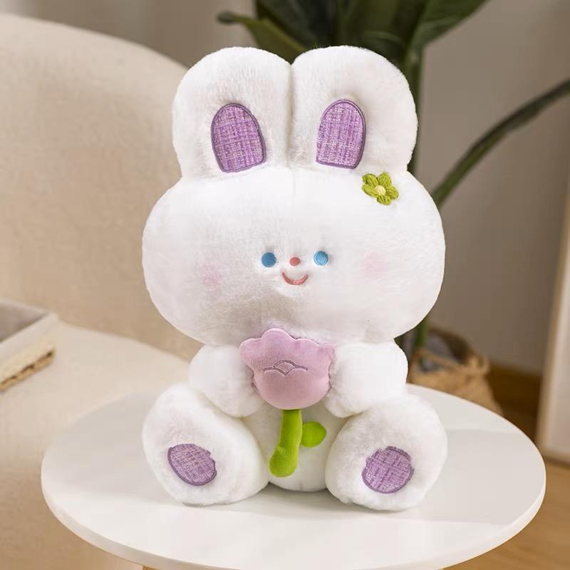 

Очаровательная плюшевая игрушка в виде тюльпана в виде кролика с морковным хлебом и клубникой для умиротворения малыша, мягкая кукла, плюшевая игрушка about 32-35cm