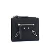 Genuine Leather Short Wallet Coin Purse Fashion Small Square Multi-card Position Contrast Snap Coin Pocket