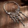 Vintage Skull Gothic Jewelry Set With Alloy Chain And Tassel For Cosplay And Events Costume