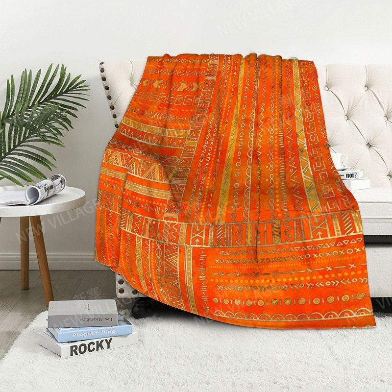 Bohemian-Stil digital bedruckte Polyester Schlafzimmer Samt Flanell Decke Vlies weiche Sofadecken für Betten