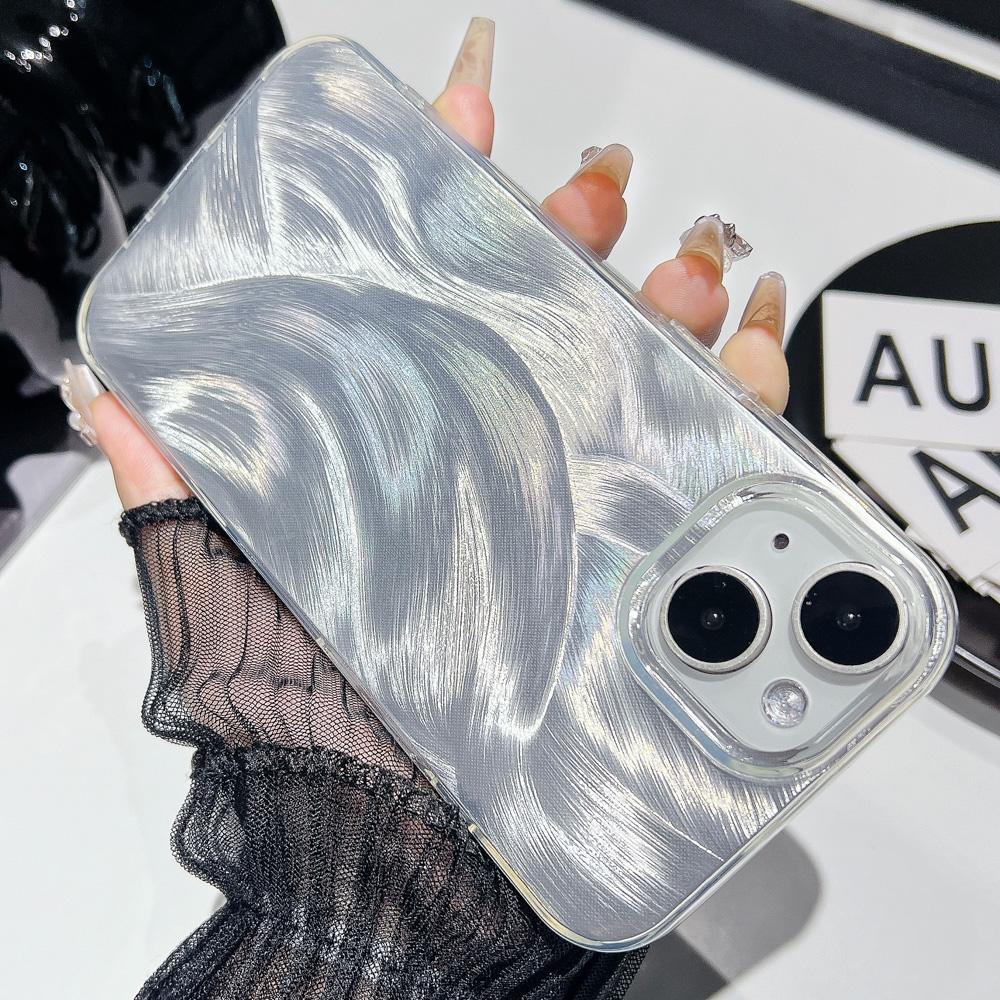 Laser Phone Case for iPhone 11 12 13 14 15 Pro Max 11 14 13 15 Laser Feather Glitter Shockproof Back Cover for iPhone  14 12 13 Pro