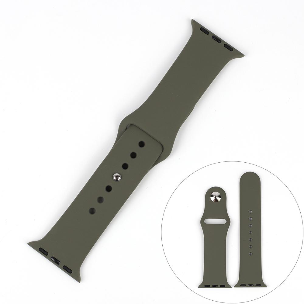 Silicone Watch Band 44mm 40mm 38mm 42mm Sport Loop Bracelet Waterproof Watchband iWatch Series 6 SE 5 4 3