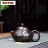 200ml Tetera Antigua de Arcilla Púrpura Yixing Hecha a Mano por Maestros Olla Ru de Jade Tetera de Barro Negro de Mineral Crudo Con Infusor Juego de Té Zisha Cha
