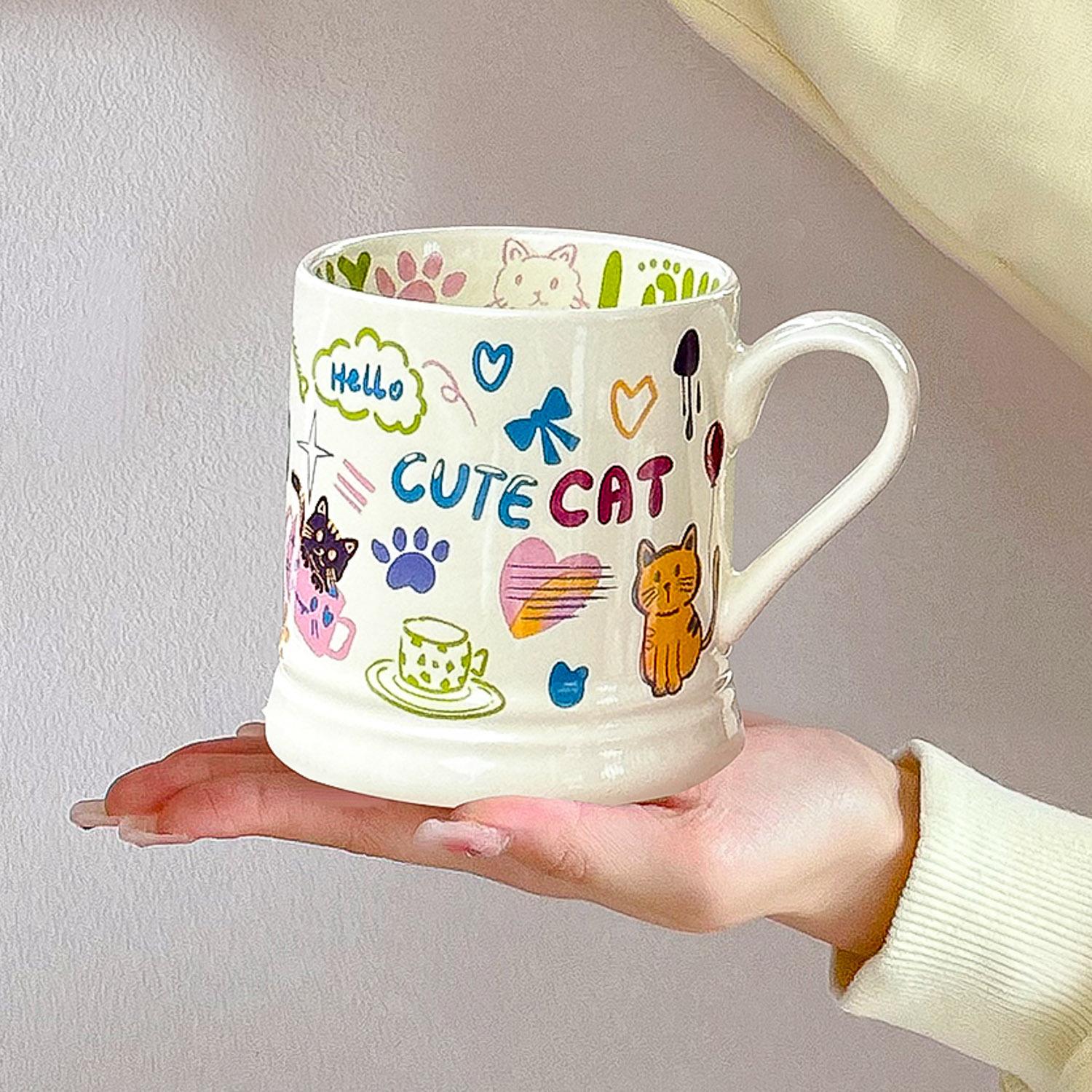 Girl tulip water cup birthday gift Mark cup practical gift 350ml