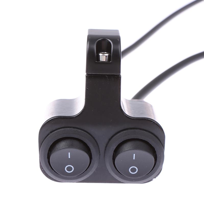 New 12V Motorcycle ATV Bike Handlebar Headlight Fog Light Horn Dual Buttons Switch