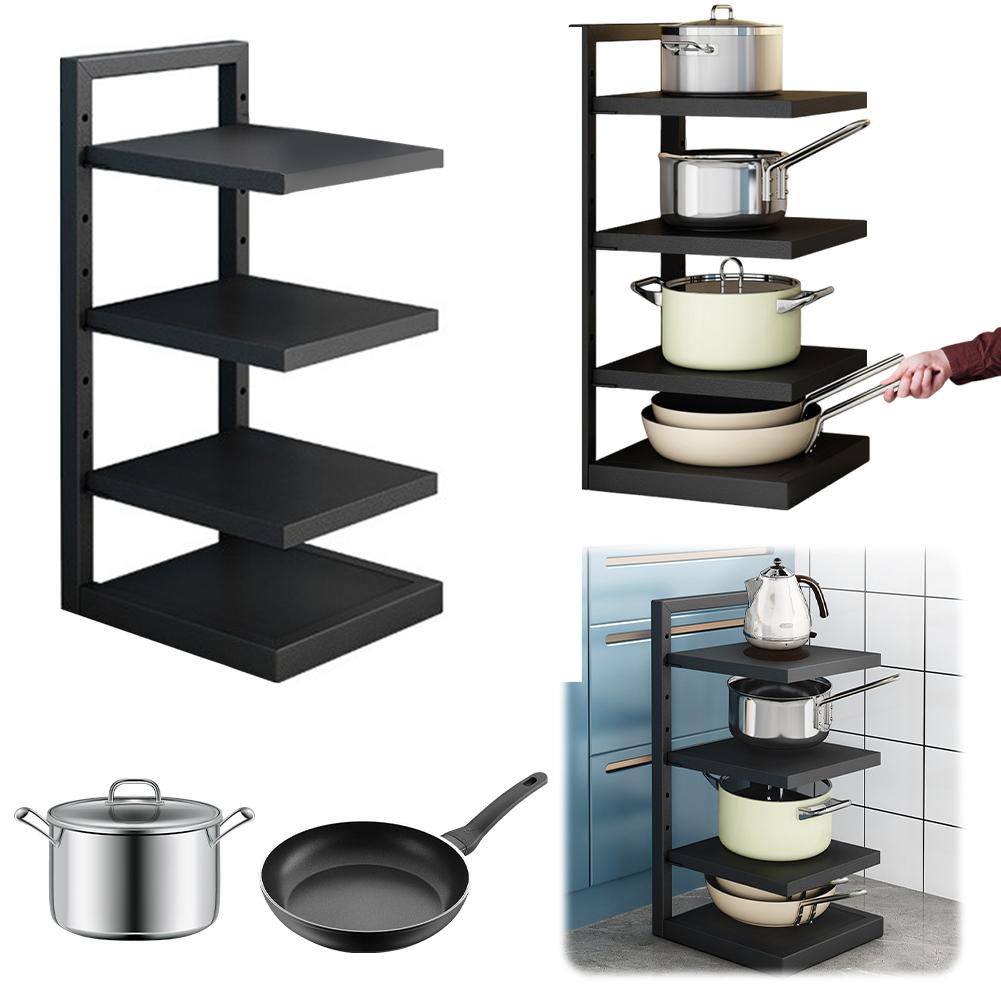 Pots and Pans Organizer Adjustable Layer Height Heavy Duty Pan Organizer Metal Pots Pans Holder for Dutch Oven Cast-iron Pan Australia 5100₽