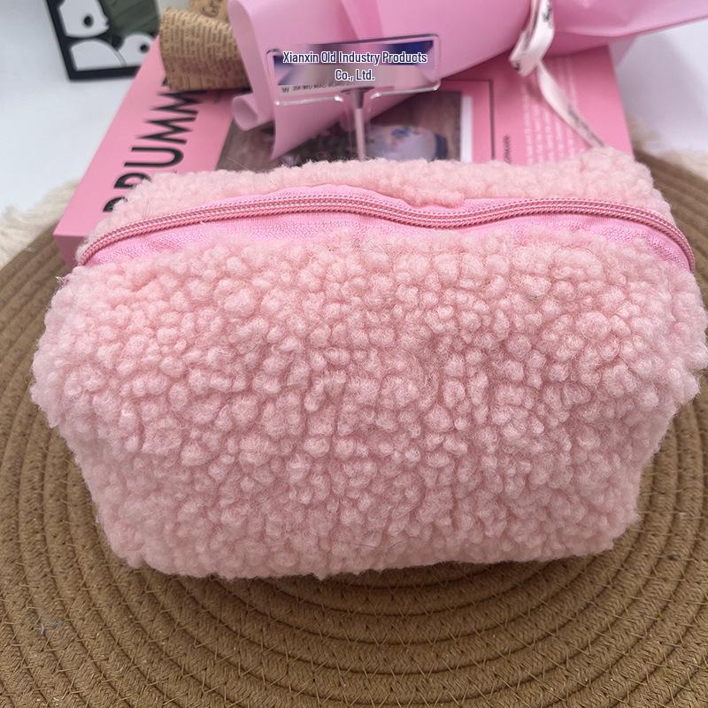 Плюшевая косметичка макаронных цветов, милое и вместительное решение для хранения