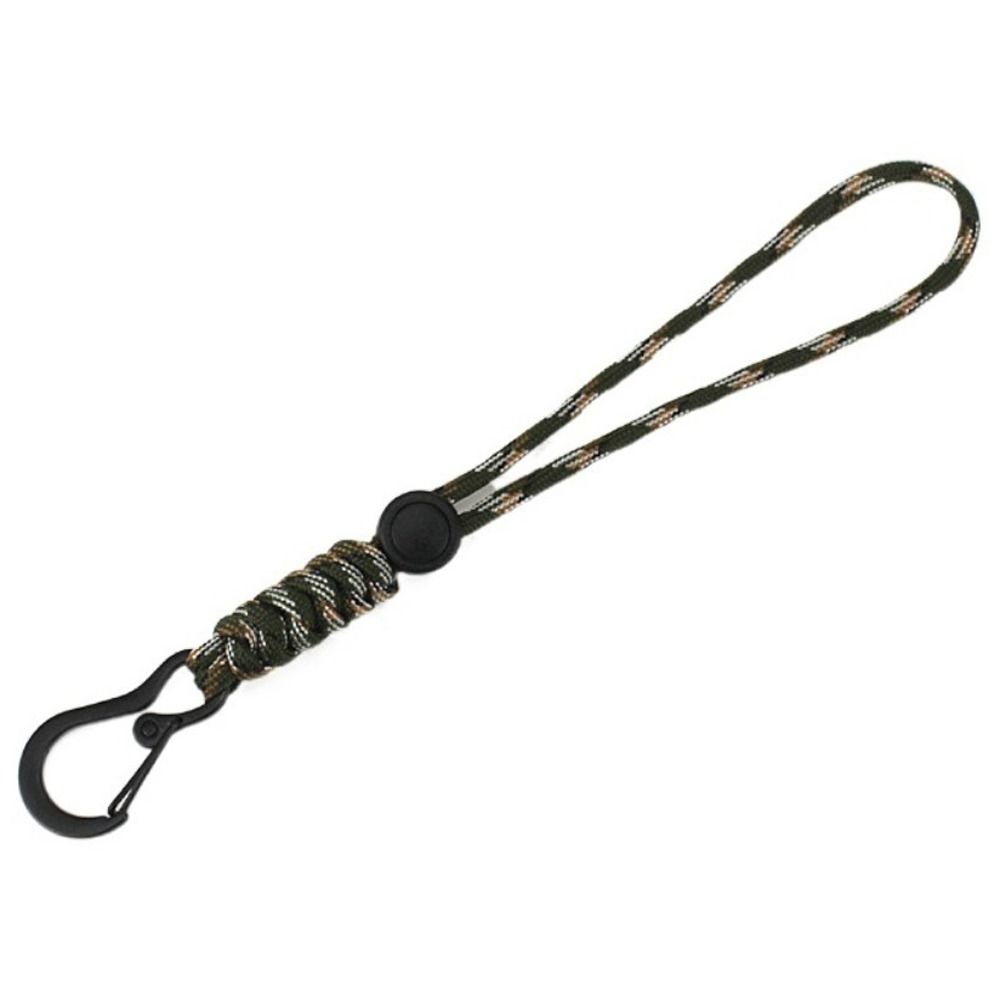 Anti-lost Paracord Lanyard Multifunctional Parachute Cord Carabiner Braided Woven Keychain Camping