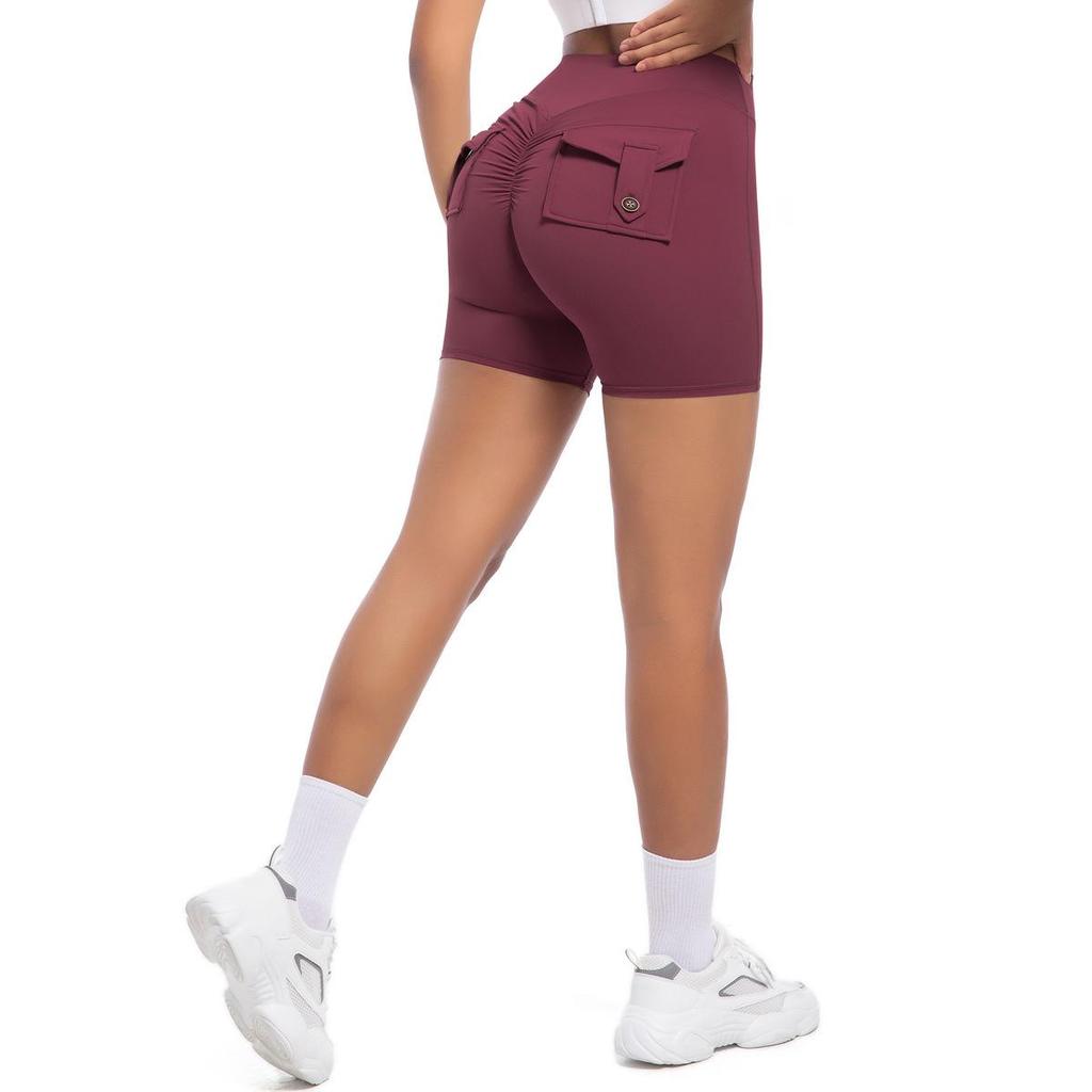 European-American High Waist Elastic Peach Butt Leggings - Quick-Dry Yoga, Running & Fitness Pants with Hip Lifting Button.