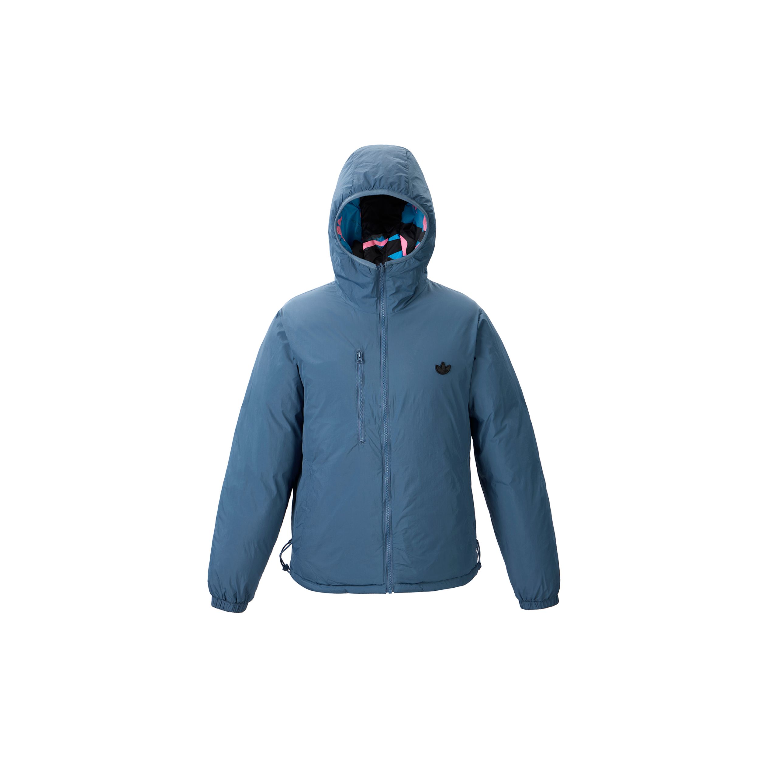 

Adidas Мужская куртка-пуховик Originals Color Block с капюшоном, цвет черный, розовый, темно-синий HP1106 L