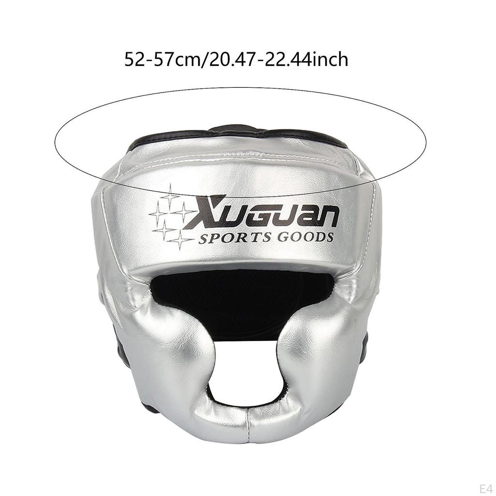 Boxing Headgear Face Cover Adjustable Breathable Head Gear Thicken Forehead and Ear Protection Guard