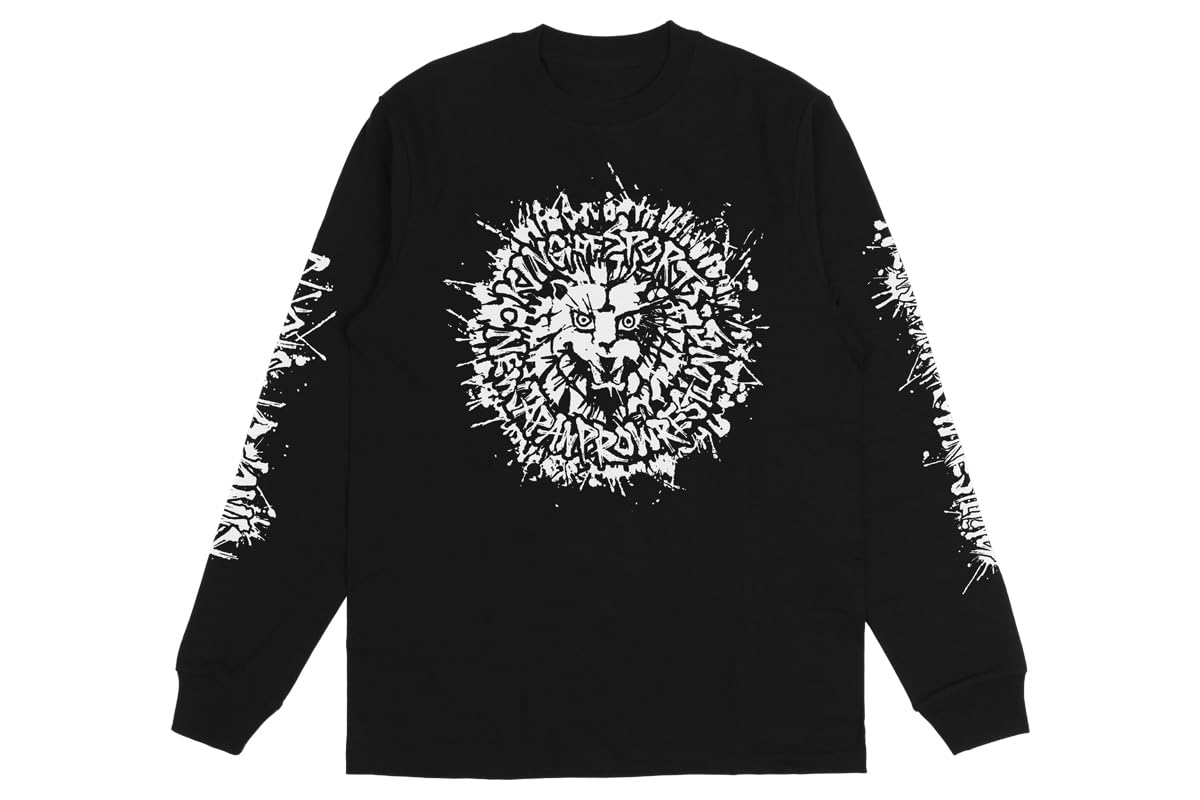 

New Japan Pro-Wrestling Логотип Льва Лонгслив 2025 Черный x Белый S 6872104319