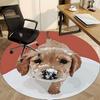 1pc Puppy Office Round Rug, Non-slip, Soft and Durable Office Rug for Interior Decoration, Perfect for Office, Beautiful Decoration yy260312023