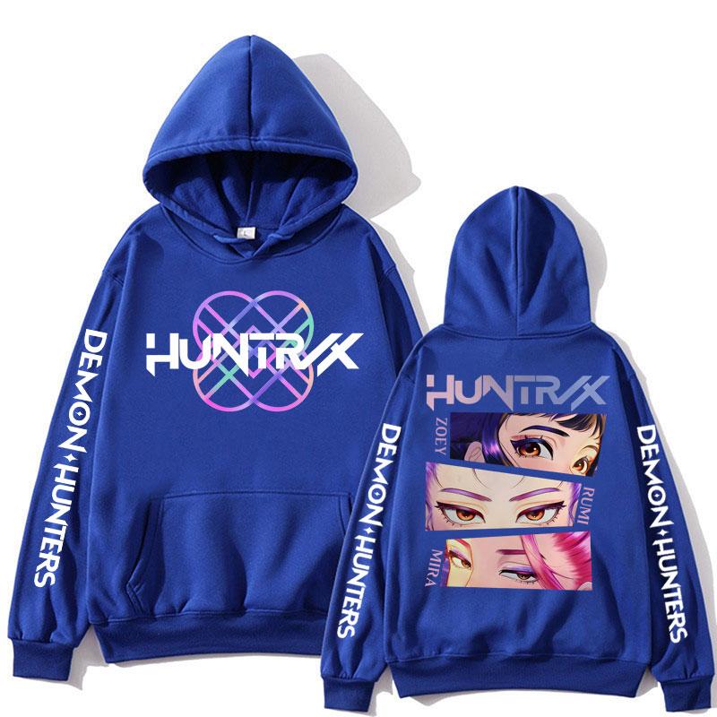 Kpop Anime Demon Hunters Huntrix Girls Hoodie Men Women Fashion Aesthetic Sweatshirt Oversized Fleece Y2k Long Sleeve Streetwear