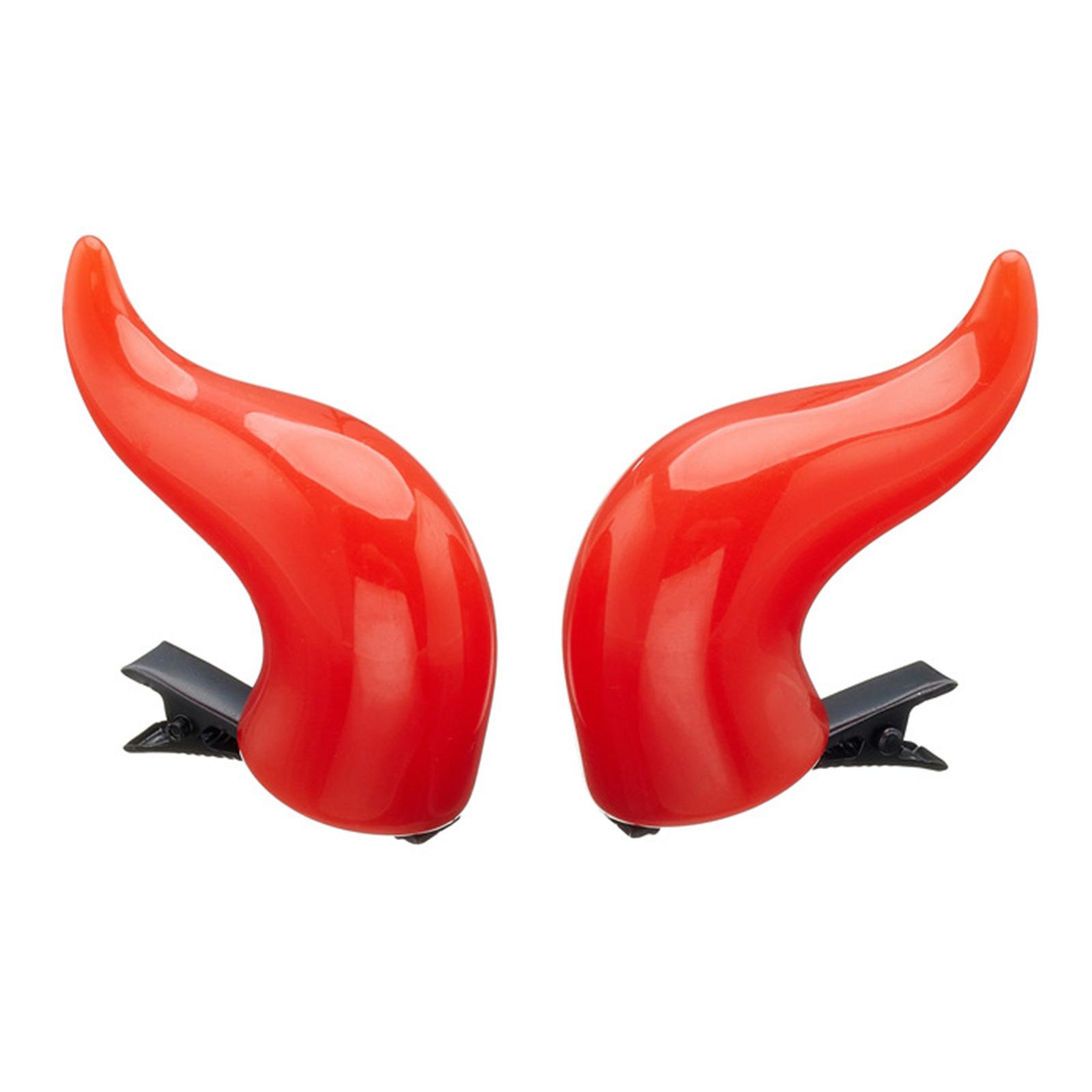 

1 пара диявольський ріг заколка для волосся для косплею вечірки Хелловін костюм рогата шпилька аніме тема головний убір маскаради головні убори