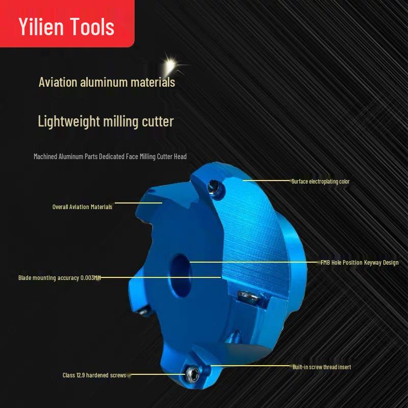 Aluminum Alloy CNC Right-Angle High-Speed Face Milling Cutter Head for High-Gloss BAP.