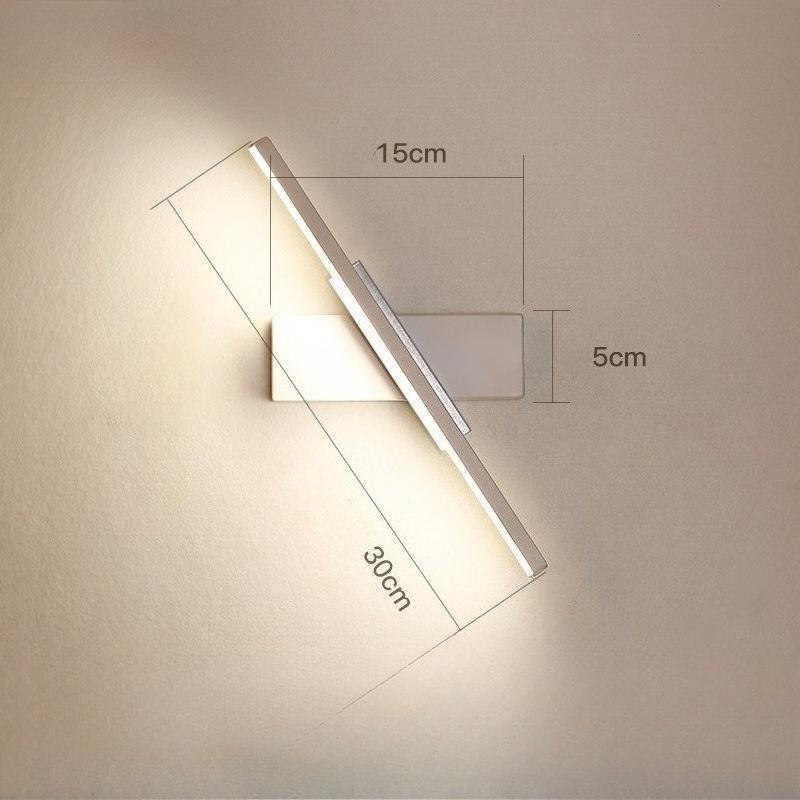 Wall Light 330 Rotatable Adjustable Light Angle Indoor LED Wall Lamp  Simple Aluminum Light Fixture for Living Room Hallway