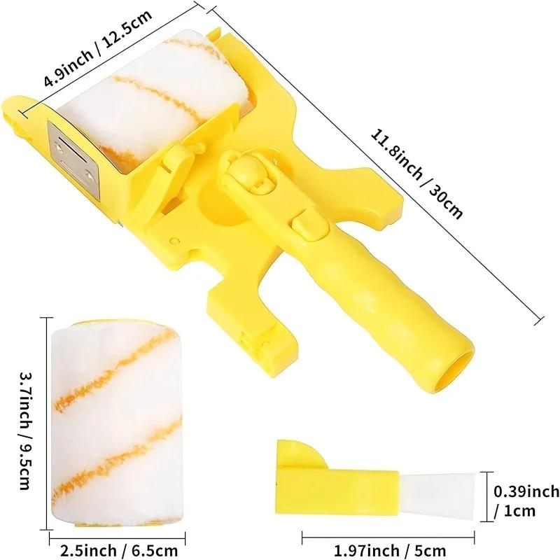Multi-use Color Separation Paint Roller Paint Edger Roller Brush Hand-Held Paint Edger Tool for Wall Ceilings Home Room Painting