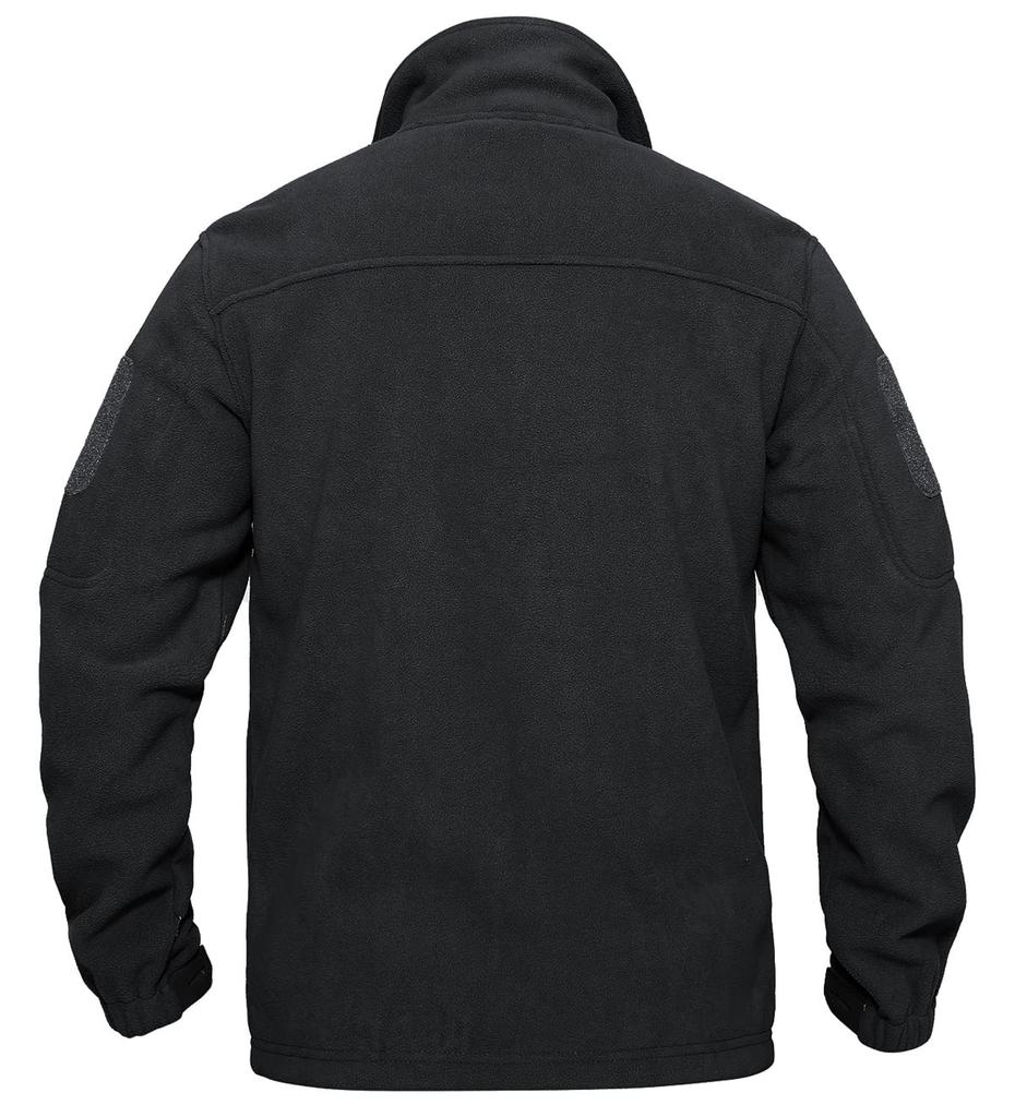 TACVASEN Outdoor Fleece Warm Cold Weather Size 2XL Men's Jacket, Windproof, Outerwear, Jumper, Sports, Coat, Hiking, Mountain, Winter, Skiing, Black,