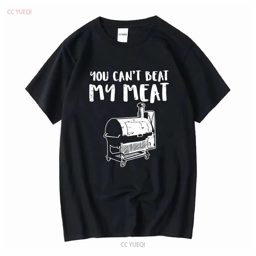 You Cant Beat My Meat Funny Bbq Barbecue Grill T Shirt vintage Washed Soft fashion homme Slightly Top For Everyday Wear Unisex