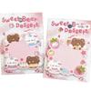 30sheets Cute Bear Sticky Notes Can Be Hung with Back Cards Student Notepads Memo Pad Pasted and Expanded Sticky Notes Gift