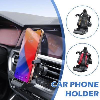 Support de téléphone pour voiture design siège de course universel - Support de téléphone à clip pour aérateur de voiture pour navigation Accessoires d'intérieur de voiture