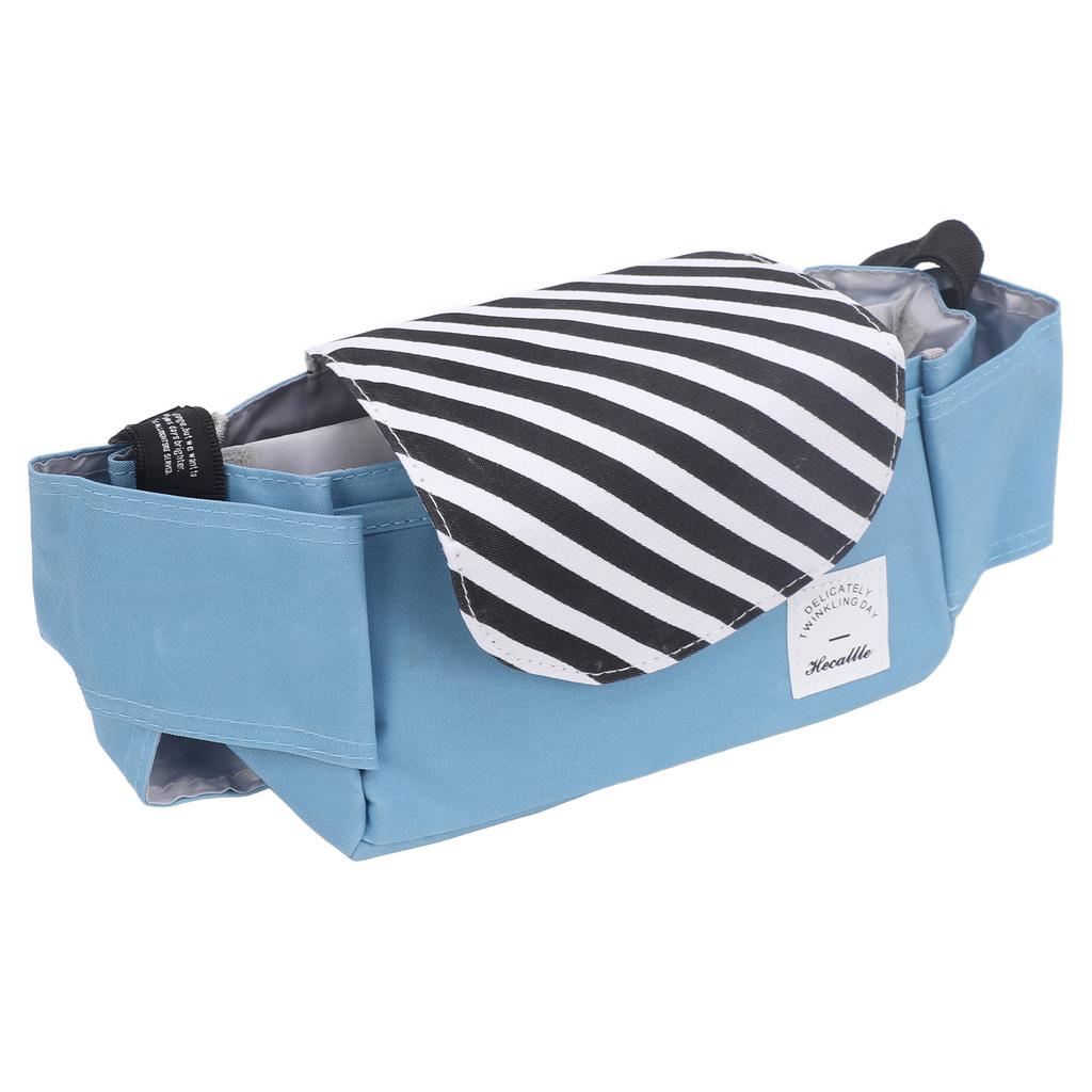 Universal Stroller Organizer with Cup Holders Polyester Waterproof Stroller Storage Bag Attachment for Phone
