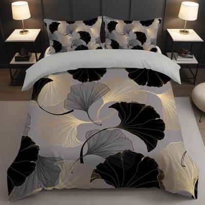 3D Digital Printing Maple Leaf Student Dormitory Bedding Three-Piece Quilt Cover Gift Kit Nordic Style