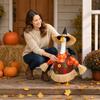 Porch Outfit Yellow Plaid for Thanksgiving Holiday Decoration