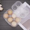 JANKOW 6-Grid Egg Holder, Portable Plastic Egg Case, Shockproof and Secure Egg Storage Box for Camping and Home Use