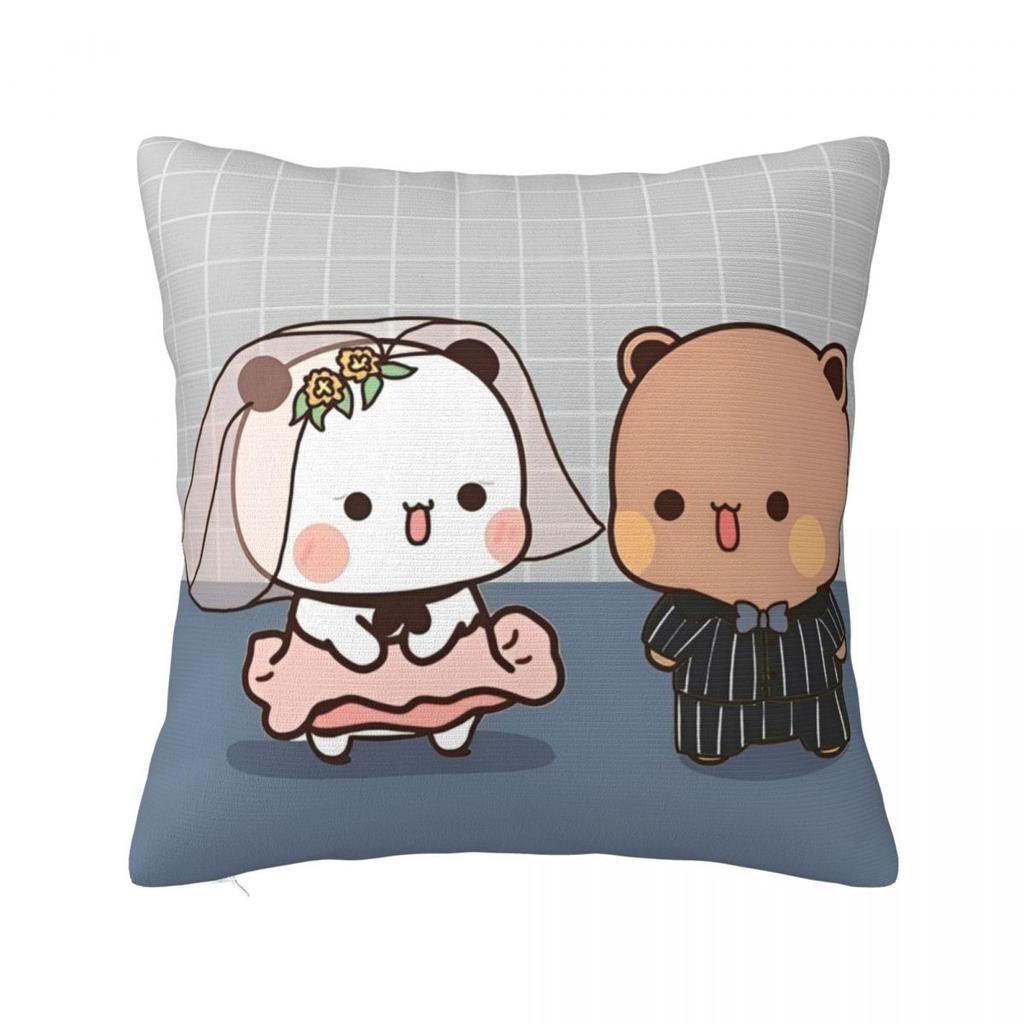 Decorative Pillowcase Bubu Dudu Bear And Panda Merch Chair Pillow Case Cover Square Multiple Sizes