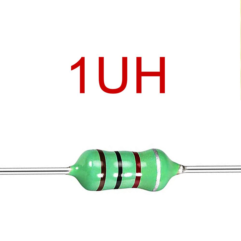 100PCS axiální svodový barevný kroužek Pevná induktor 1/2W 0,5W 1UH~1MH AL0410-1/4.7/10/22/33/47/100/220/470UH 1MH 0410 DIP barevná kruhová induktor Assorted Kit