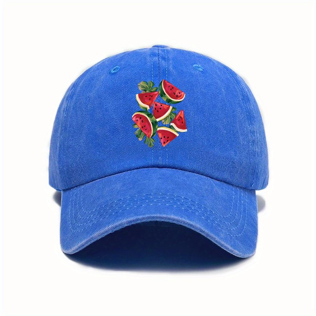Watermelon Printed Baseball Cap Retro City Daily Commuting Suitable for Men and Women with Fun Patterns Casual Style