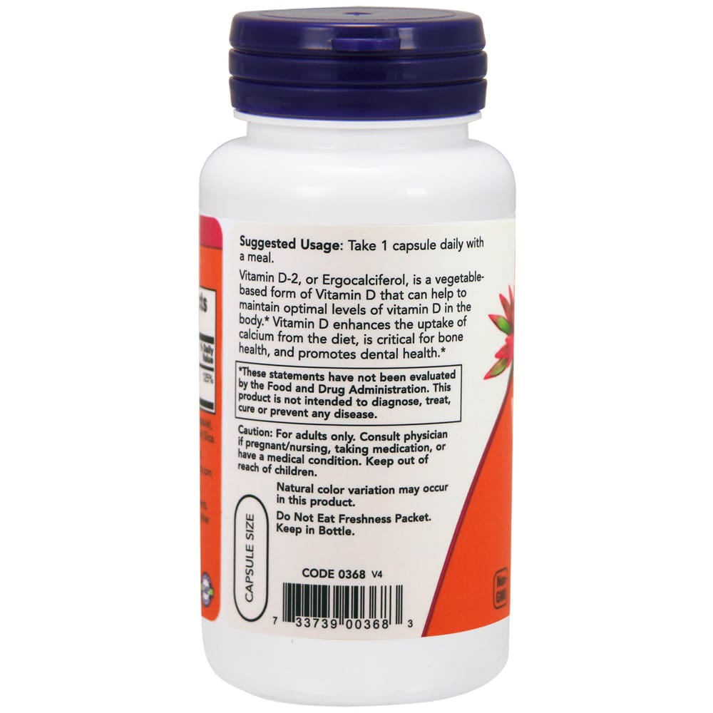 iHerb NOW Foods Vegetarian Vitamin D 1000IU Veggie Capsules, 120 Count