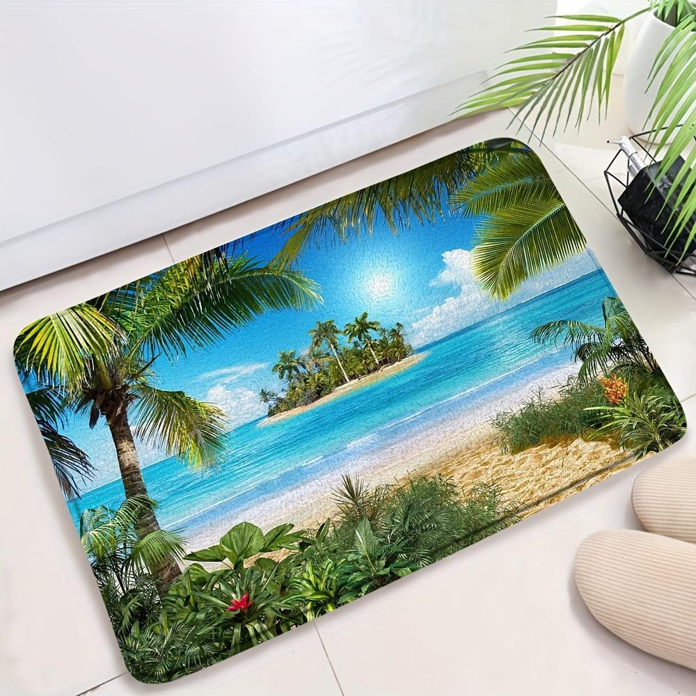 1 Stück Küchenteppich mit Meeresmotiv, Anti-Ermüdungs-Küchenteppich, wasserdichter, rutschfester Teppich, Läuferteppich, Nachttischteppich, saugfähiger Teppich