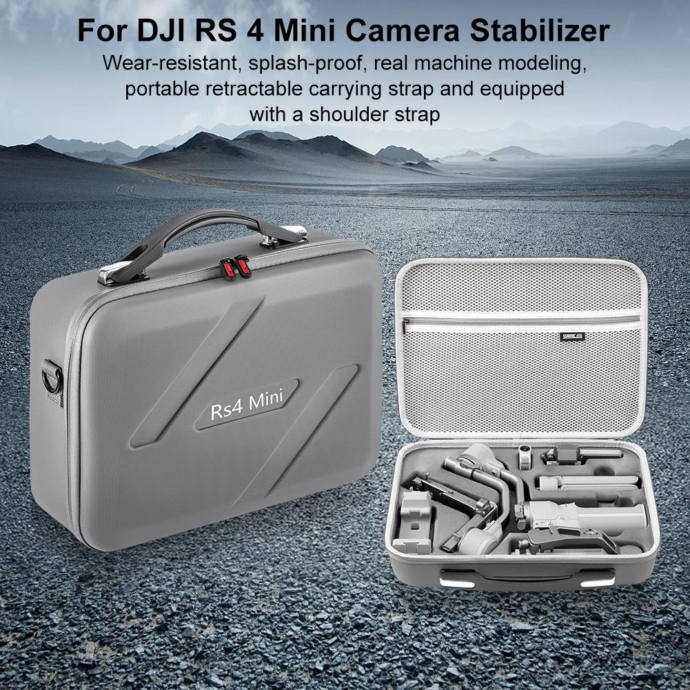 DJI RS4 Mini Taşınabilir Saklama Kutusu PU Seyahat Omuz Çantası Çizilmez El Çantası DJI Ronin 4 Mini El Tipi Stabilizatör Kutusu İçin
