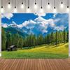 Spring Mountain Forest River Scenery Photo Backdrop Nature Landscape Portrait Shooting Home Decor Photography Background5