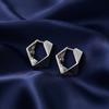 1 Pair Hoop Earrings for Women, Thick Chunky Geometric Rhombus Earrings, Statement Small Huggie Hoop Earring