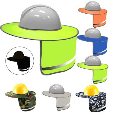 Veiligheidshelm voor Buiten met Nekbescherming Zonneklep Hoge Zichtbaarheid Reflecterende Strip Werkplek Veiligheidsartikelen Voor Bouwplaats