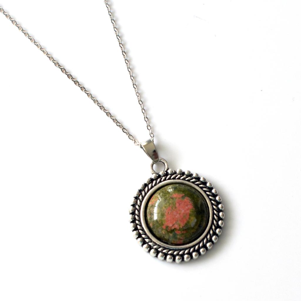 JOYA GIFT Valentine's Day Gifts Chinese Classical Natural Gemstone Women's Necklace Pendant, Aristocratic Lady's Elegant Pendant