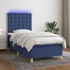 VidaXL Slat Bed Base with Mattress and LED, Upholstered Bed, Single Bed, Adult Bed for Interior Bedroom, 3135723