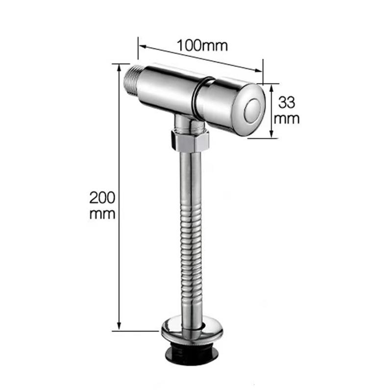 

Ручной клапан смыва писсуара с задержкой отключения, кнопочный - прямой поток для общественных туалетов и сантехники