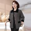 Women's Plaid Patchwork Casual Spring Autumn Jacket