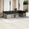 VidaXL Garden Lounge Set with Cushions 11 Pcs, Patio Sofas, Furniture Set, Outdoor Terrace Furniture, Grey 3219472