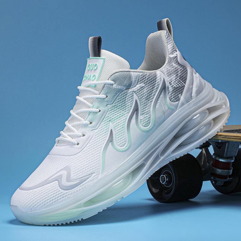 Men's Shoes Summer Breathable New Youth Sports Leisure Running Heightening Air Cushion Shock Absorption Mesh Dad Shoes