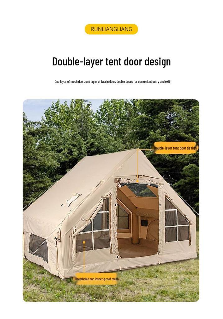 Inflatable Rainproof Camping Tent Set for 2-12 People